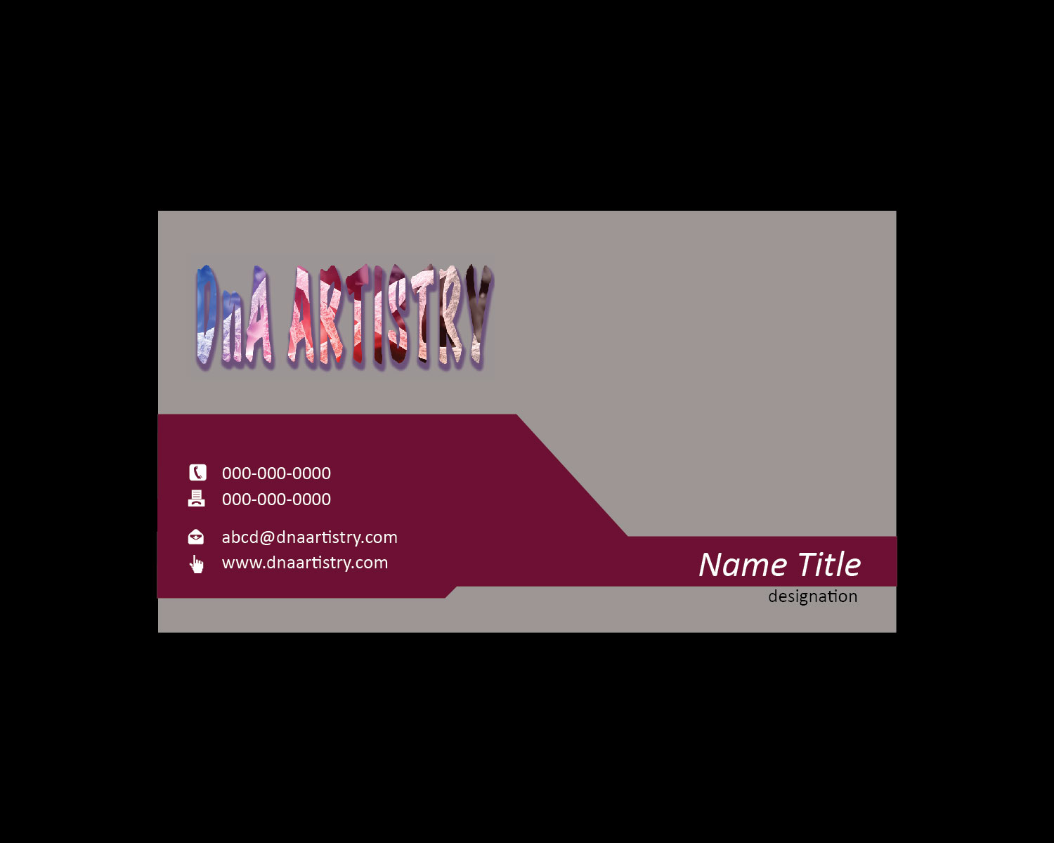 Design de Carte de Visite par Isnah Logo pour DnA Artistry  | Design #28174157