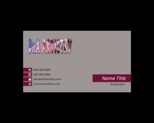 Diseño de Tarjeta de Presentación por Isnah Logo para DnA Artistry  | Diseño: #28174158