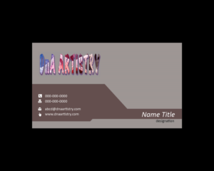 Design de Carte de Visite par Isnah Logo pour DnA Artistry  | Design : #28174700