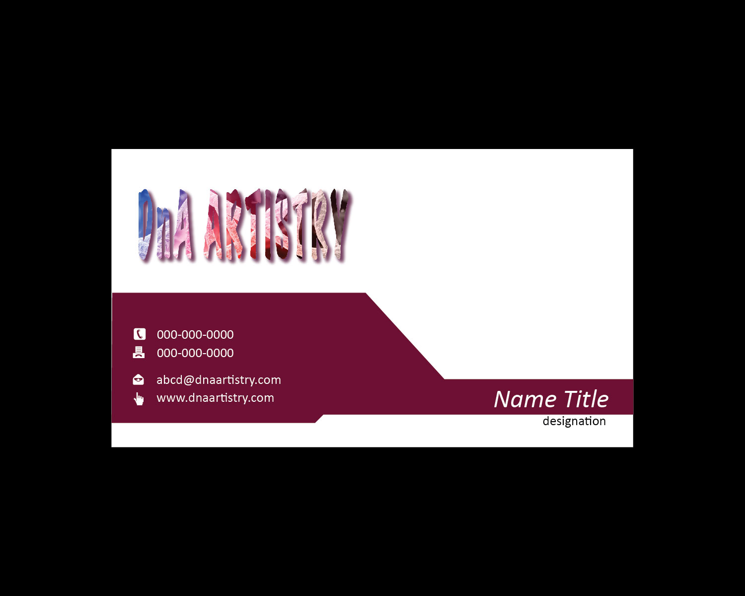 Design de Carte de Visite par Isnah Logo pour DnA Artistry  | Design #28174702