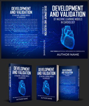 Book cover for PHD thesis (Artificial inteligence in Cardiology) | Book Cover Design by aj