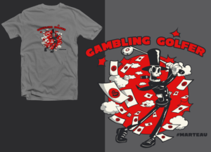 Gambling Golfer App Tee shirt | T-Shirt-Design von Tomi Ax