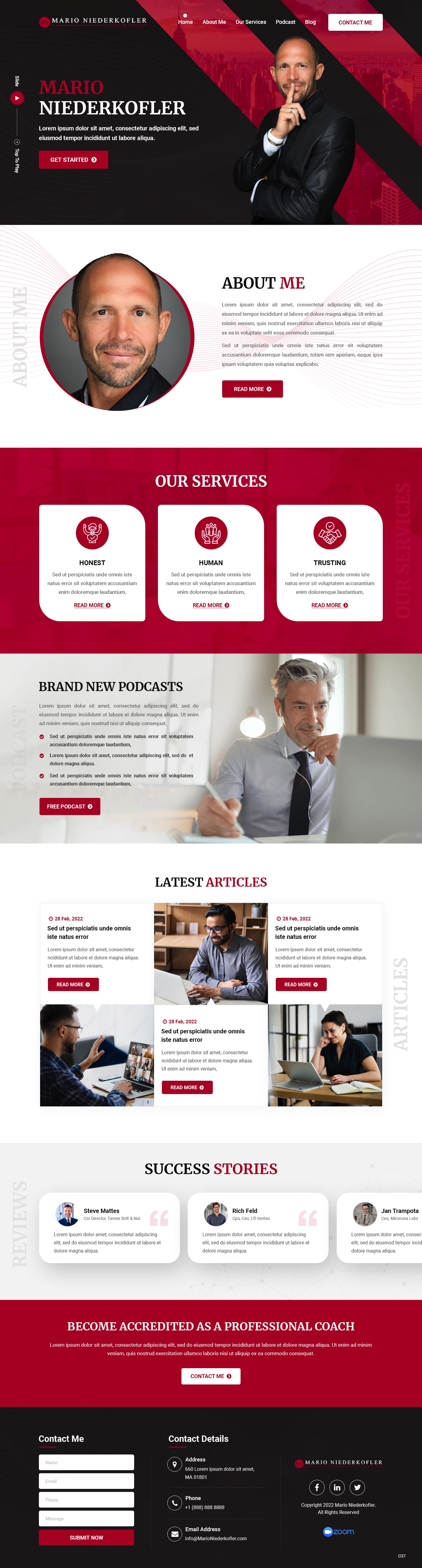Wordpress Design by pb for Mario Bachlechner | Design #28188256