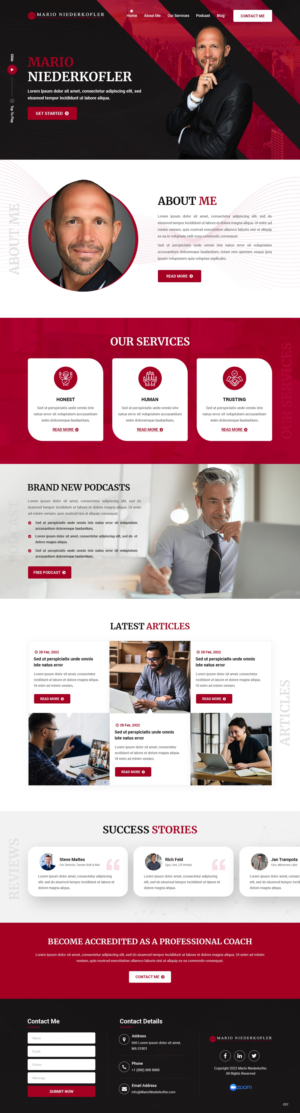 Wordpress Design by pb for Mario Bachlechner | Design: #28188256