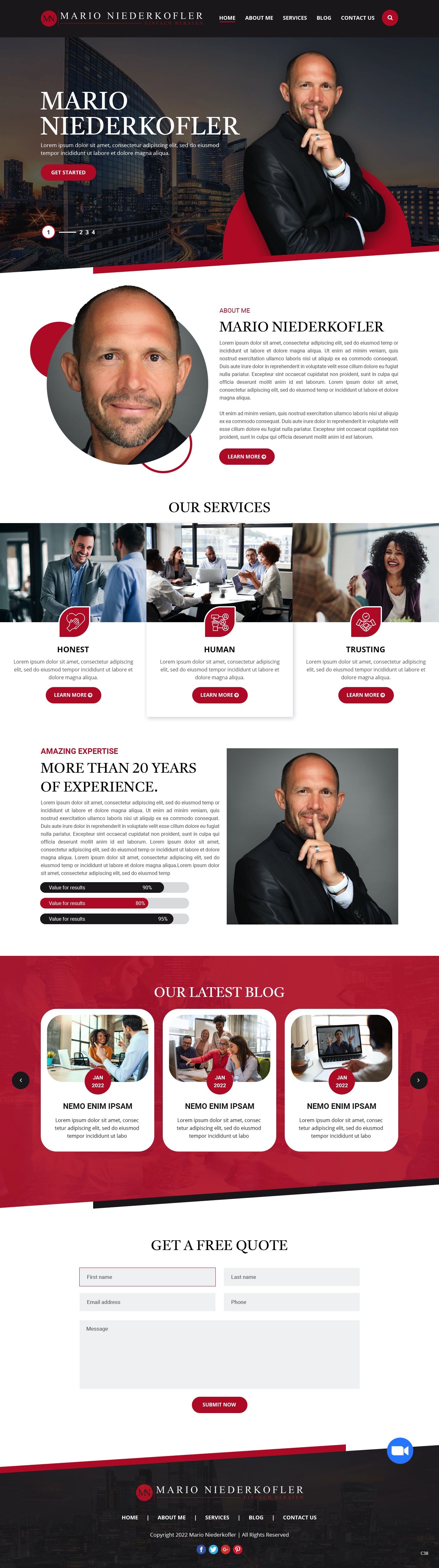 Wordpress Design by pb for Mario Bachlechner | Design #28188258