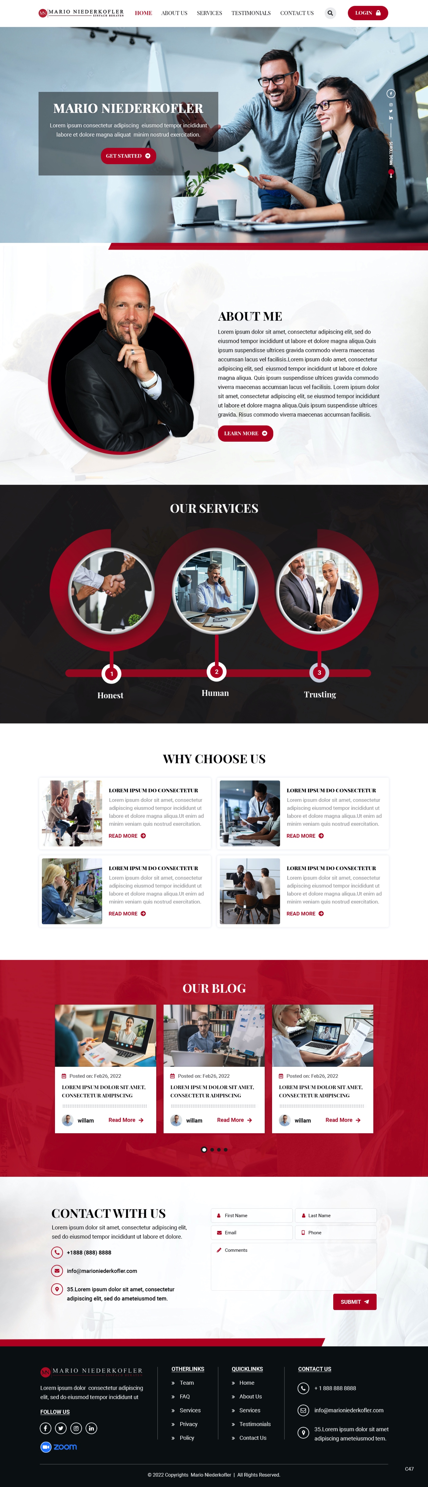 Wordpress Design by pb for Mario Bachlechner | Design #28188261