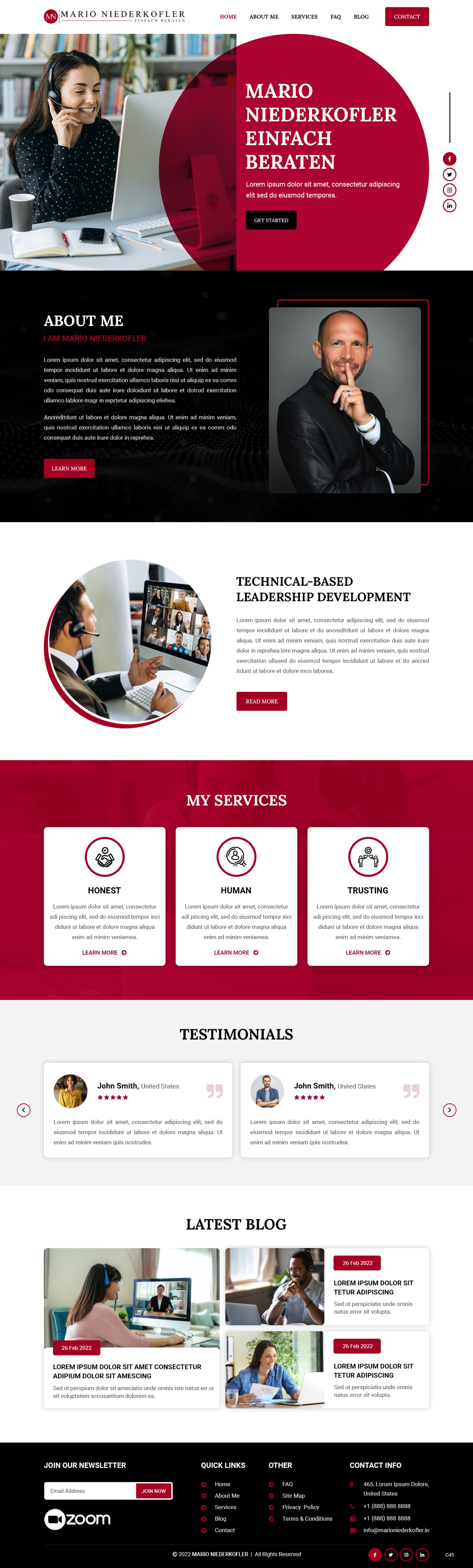 Wordpress Design by pb for Mario Bachlechner | Design #28188263