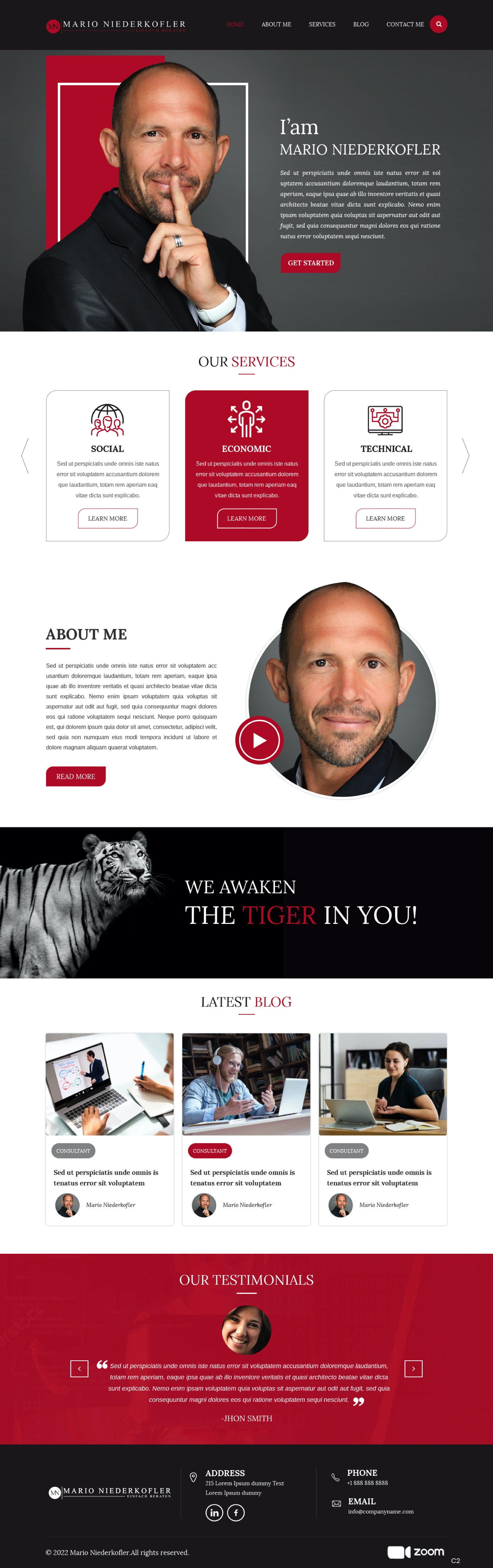 Wordpress Design by pb for Mario Bachlechner | Design #28194299