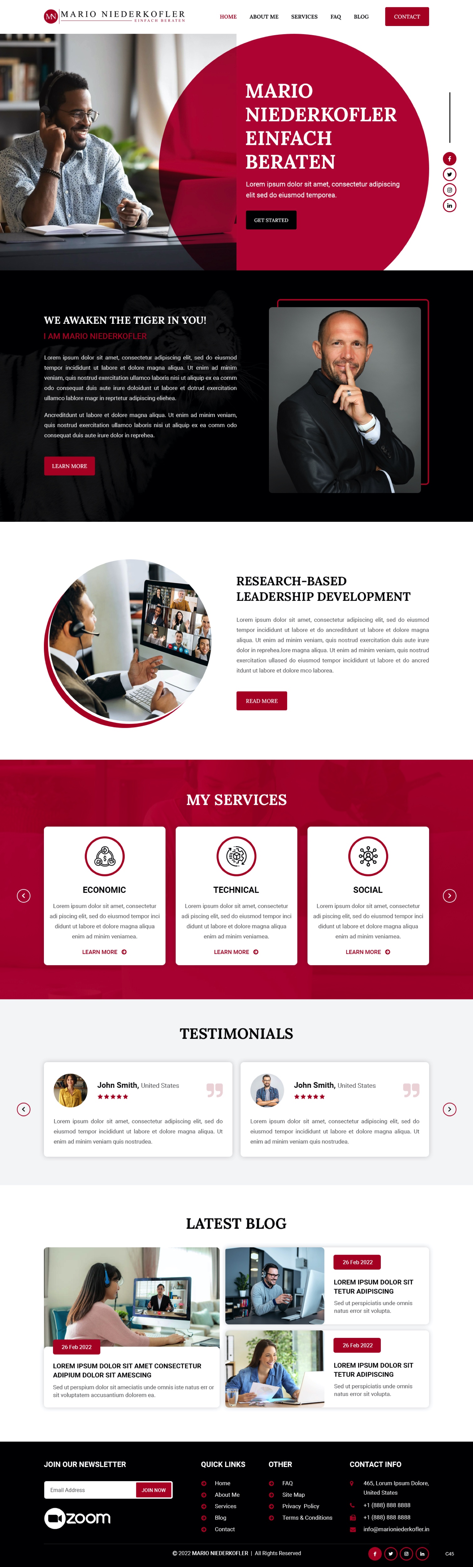 Wordpress Design by pb for Mario Bachlechner | Design #28194309