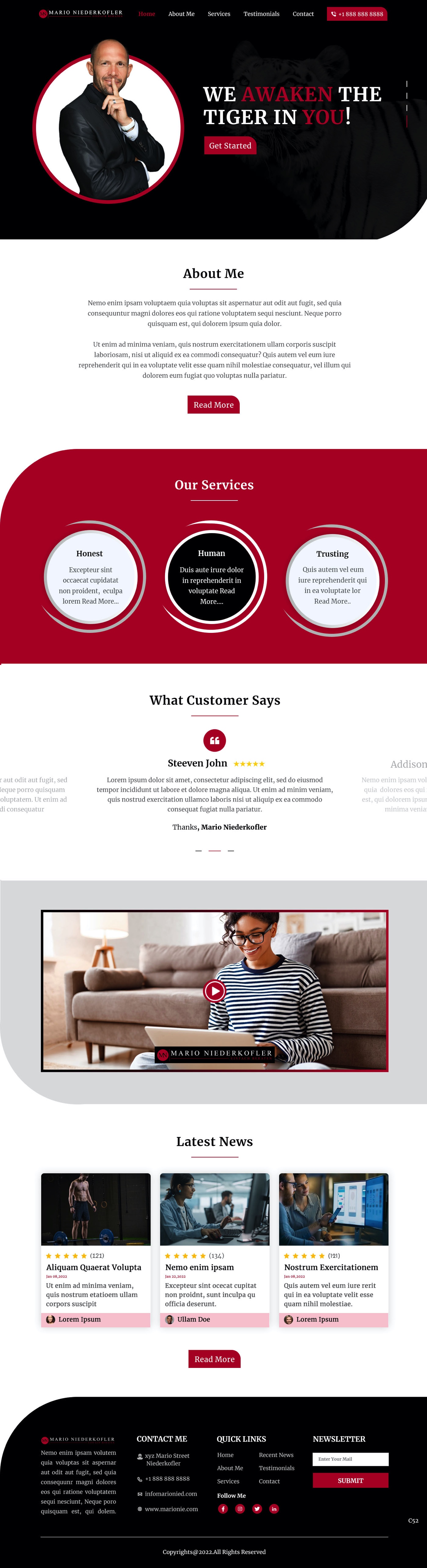 Wordpress Design by pb for Mario Bachlechner | Design #28194323
