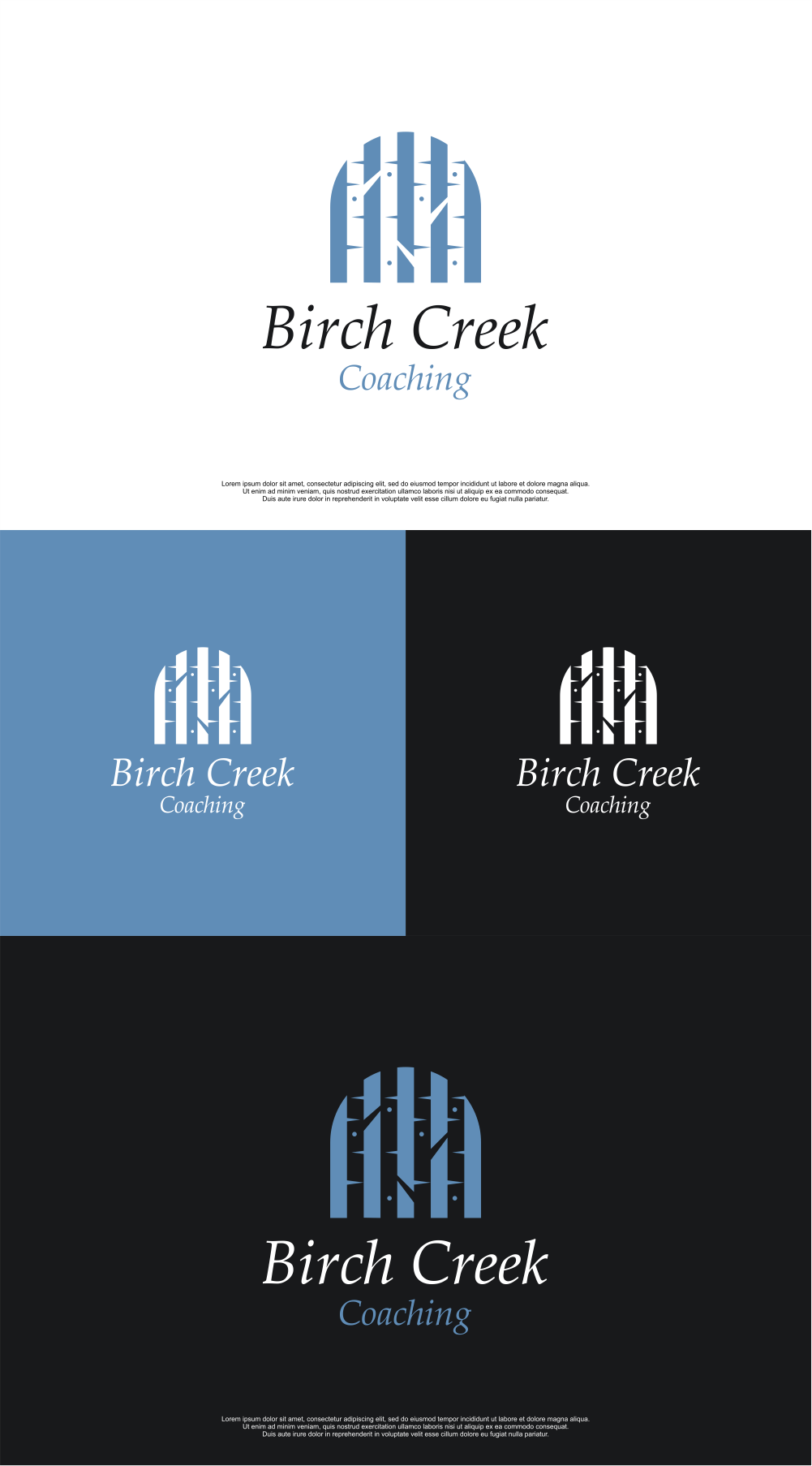 Logo Design by MASH Std for Birch Creek Coaching LLC | Design #28183815