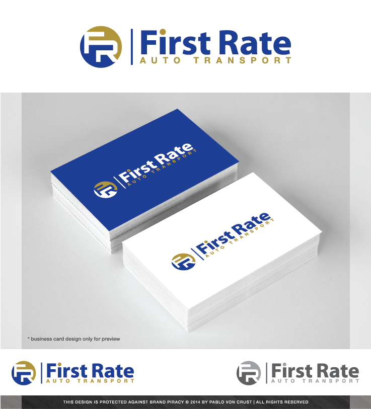 Logo Design by Pablo Von Crust for First Rate Auto Transport | Design: #3067784