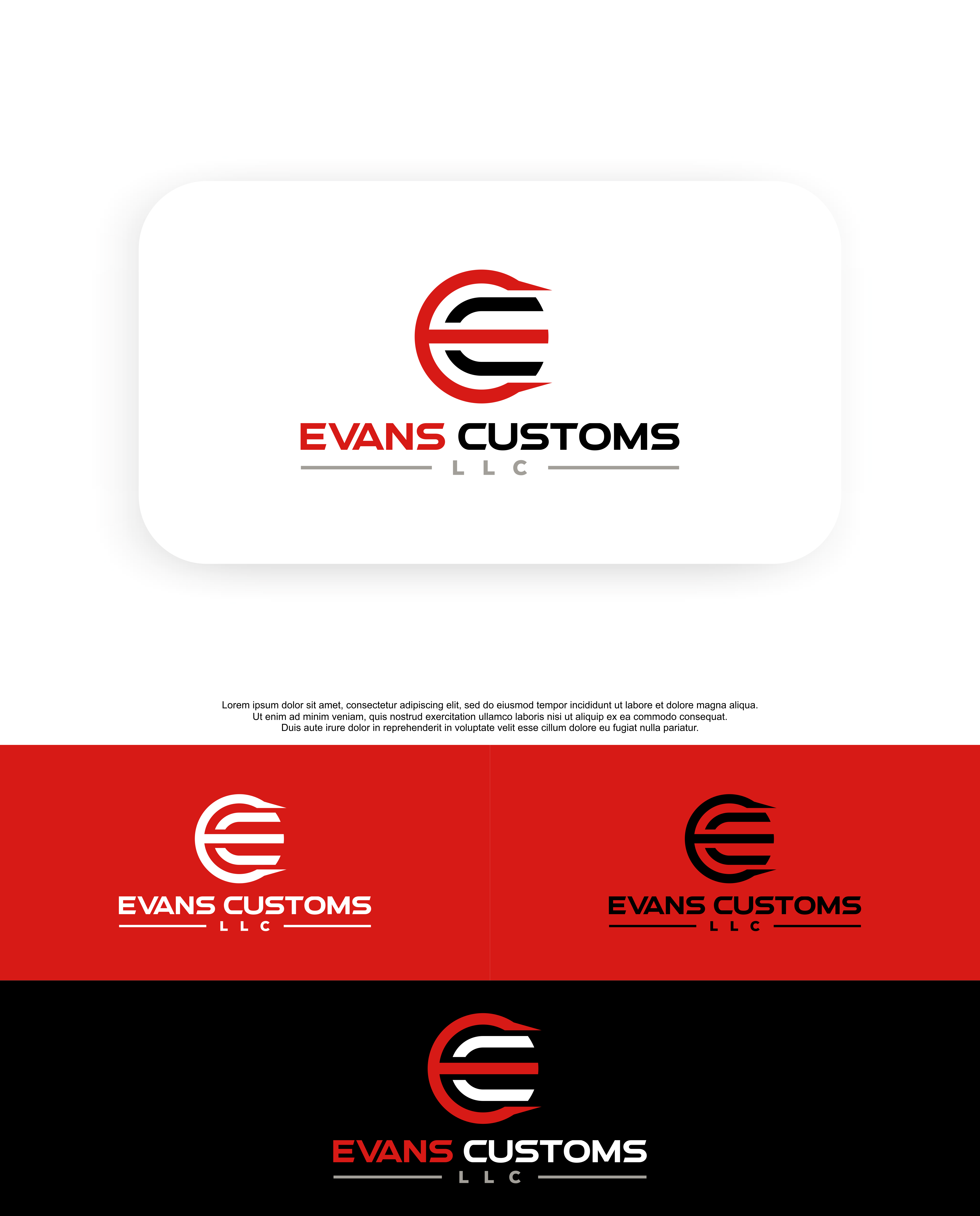 Diseño de Logo por QILLASOFT-Design para Evans Customs LLC | Diseño #28186638