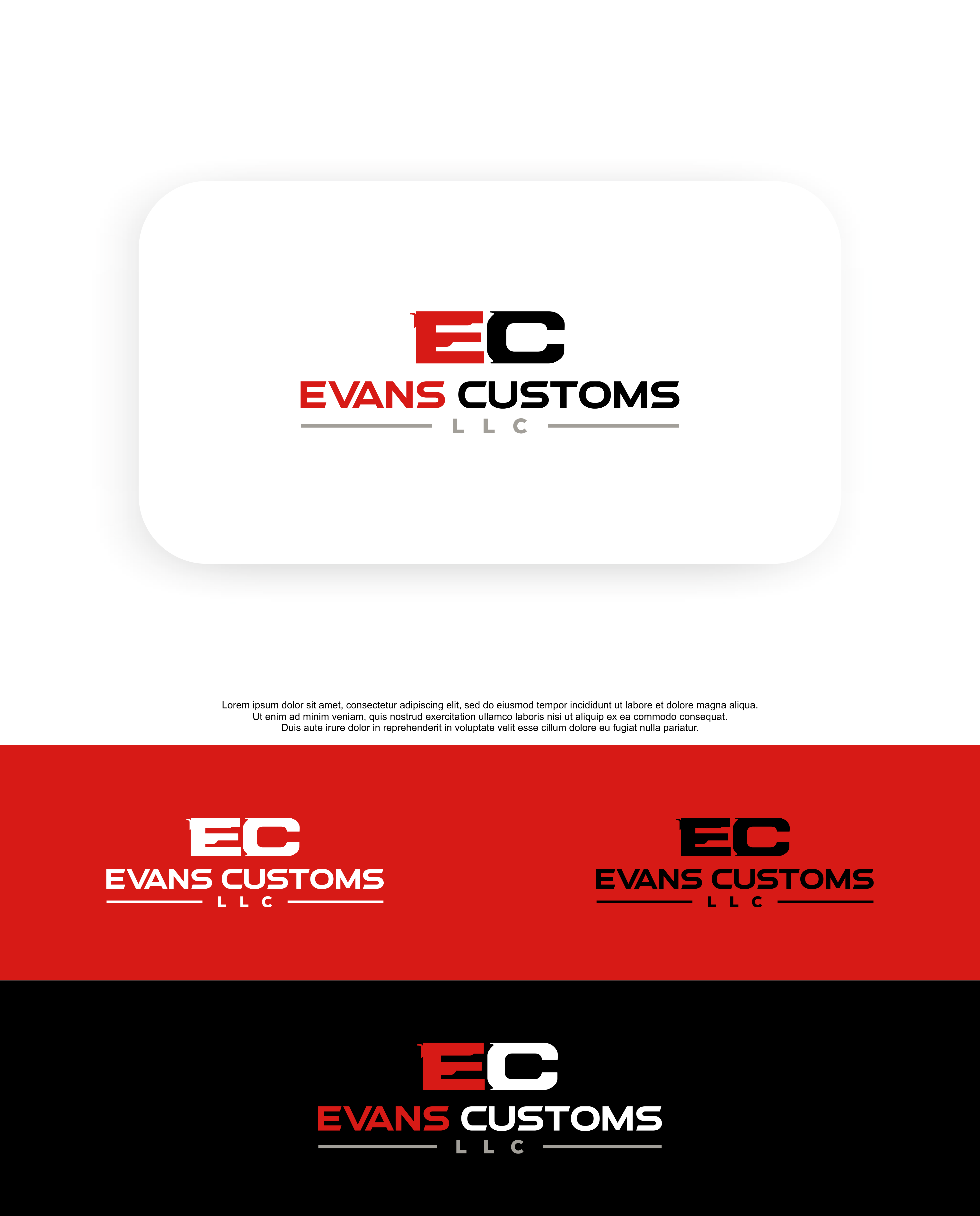 Diseño de Logo por QILLASOFT-Design para Evans Customs LLC | Diseño #28186713