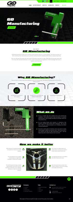 WordPress-Design von pb für GO Manufacturing | Design: #28194282