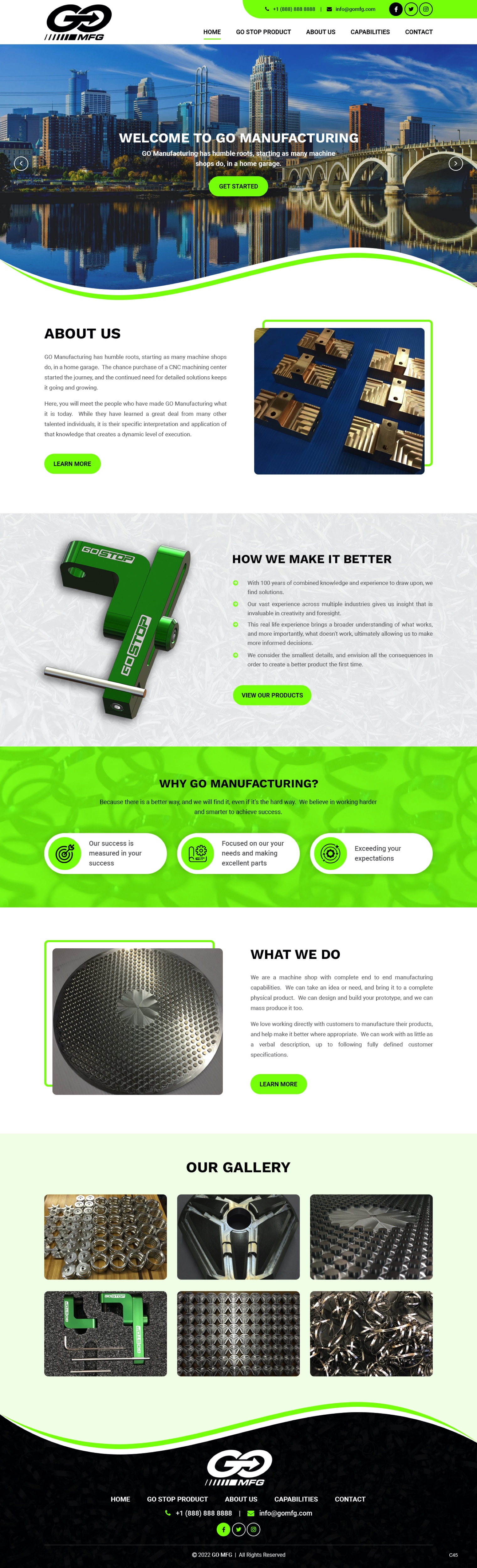 Wordpress Design by pb for GO Manufacturing | Design #28194294