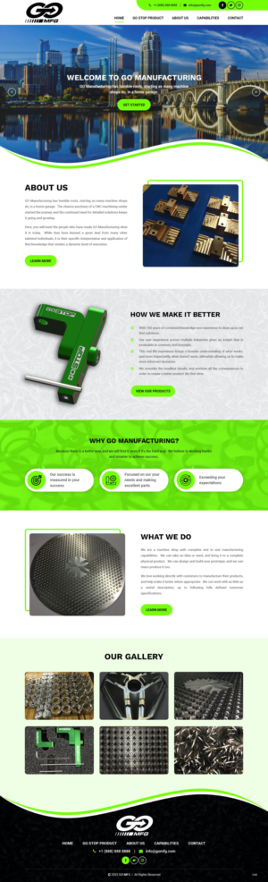 Wordpress Design by pb for GO Manufacturing | Design: #28194294