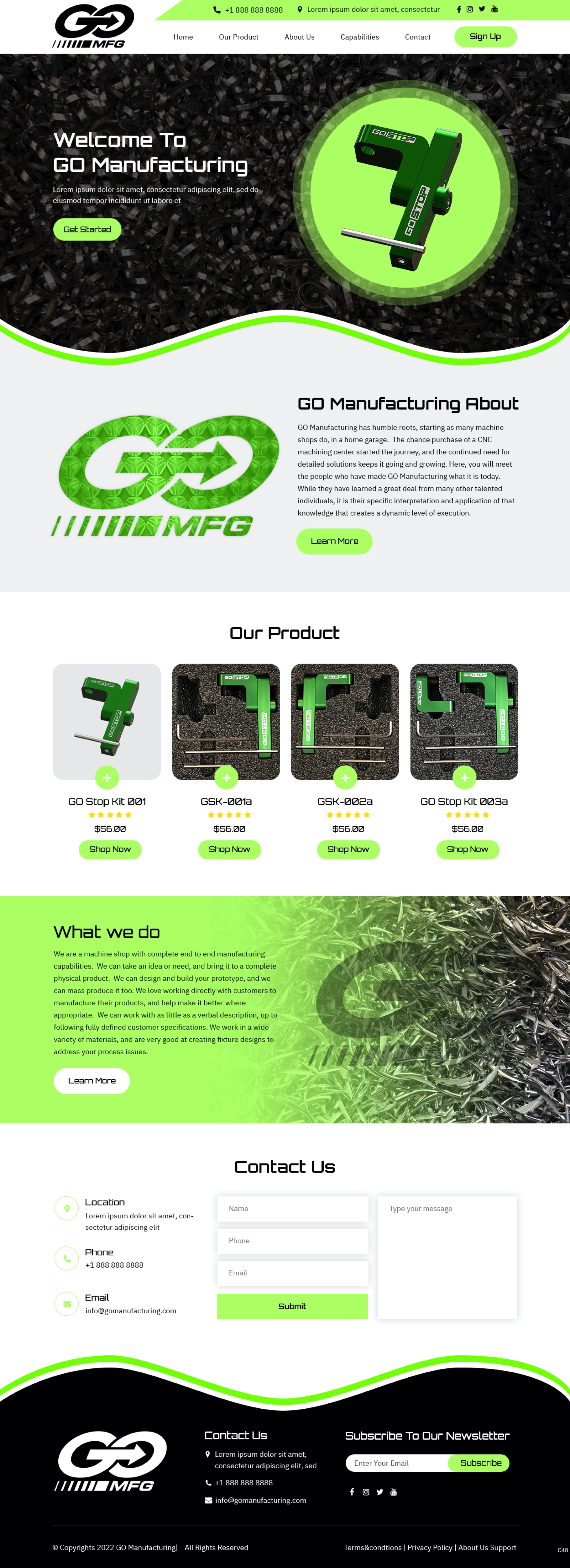 Design Wordpress par pb pour GO Manufacturing | Design #28199936