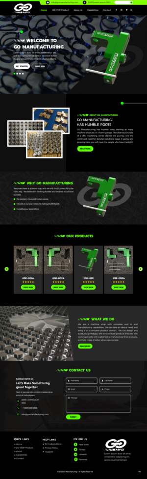 WordPress-Design von pb für GO Manufacturing | Design: #28218806