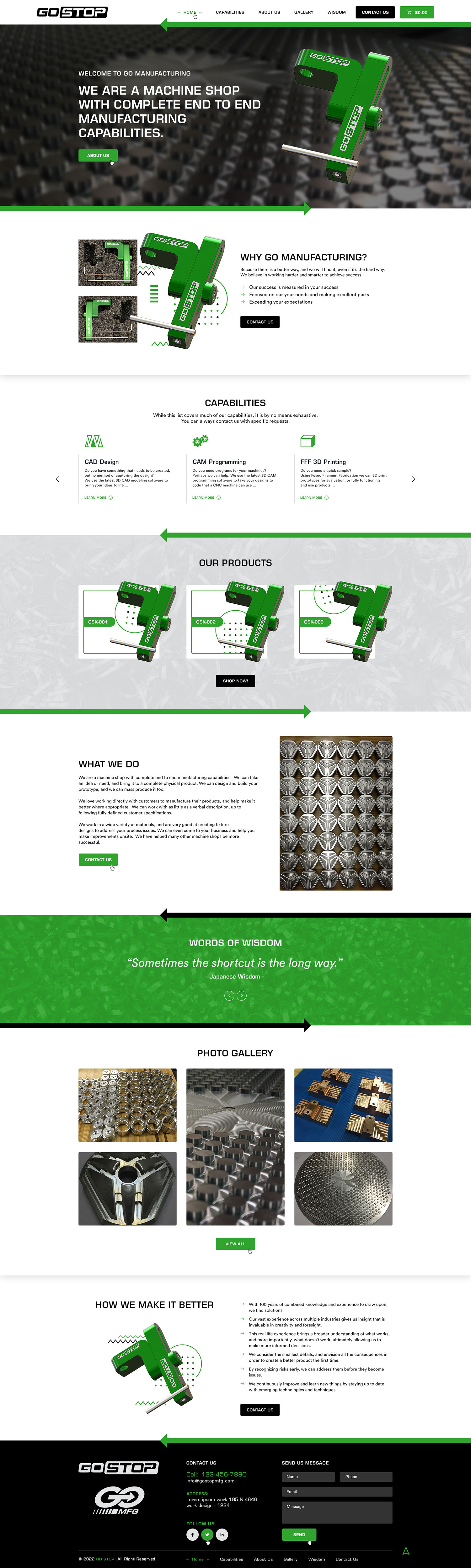 Diseño Wordpress por Ved Web Services para GO Manufacturing | Diseño #28206387