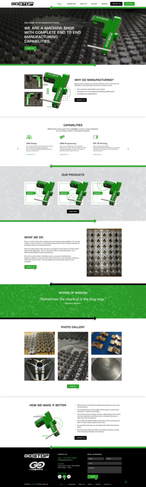 WordPress-Design von Ved Web Services für GO Manufacturing | Design: #28206387