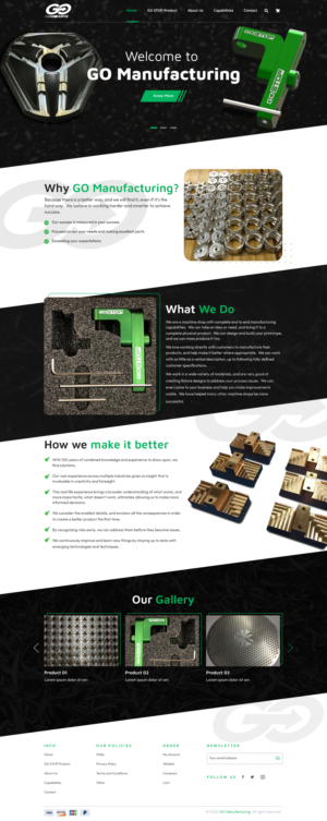 WordPress-Design von sai.designer87 für GO Manufacturing | Design: #28193341