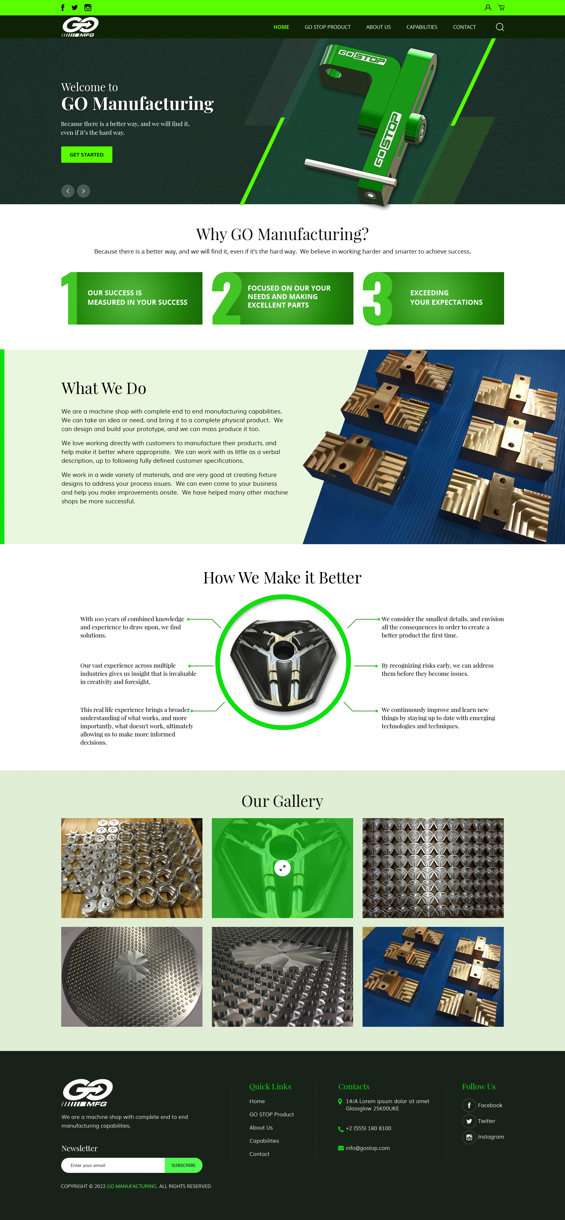 Wordpress Design by sai.designer87 for GO Manufacturing | Design #28193347