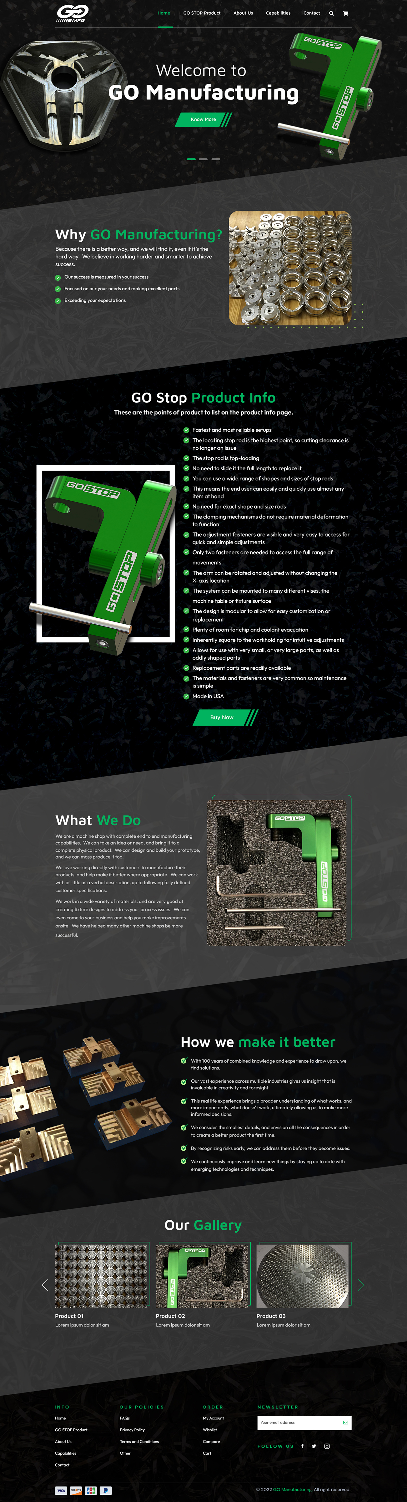 Wordpress Design by sai.designer87 for GO Manufacturing | Design #28197661