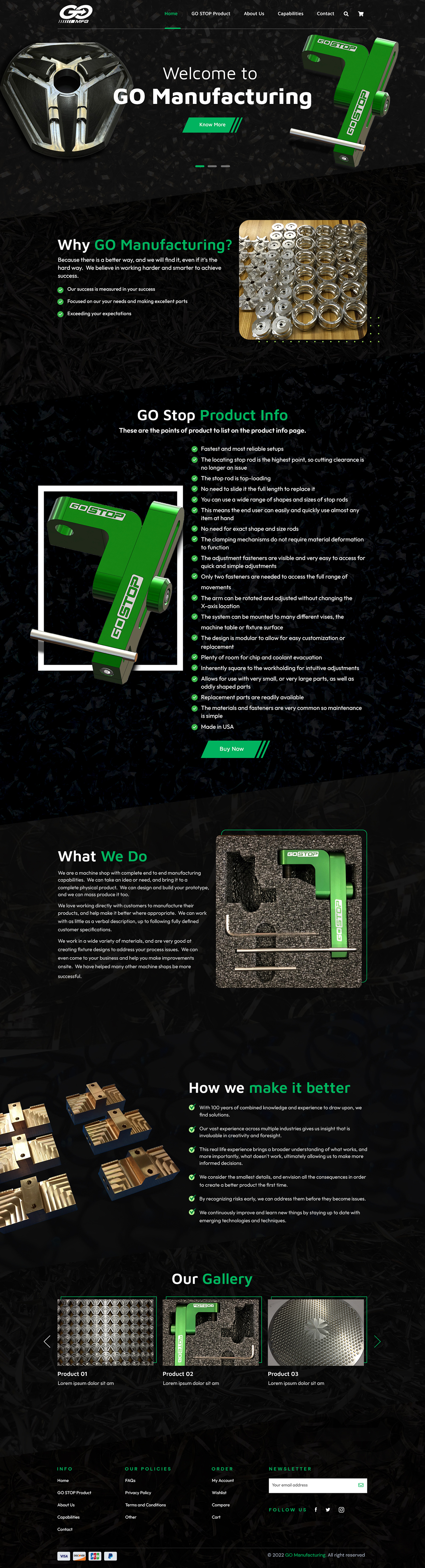 Wordpress Design by sai.designer87 for GO Manufacturing | Design #28197662