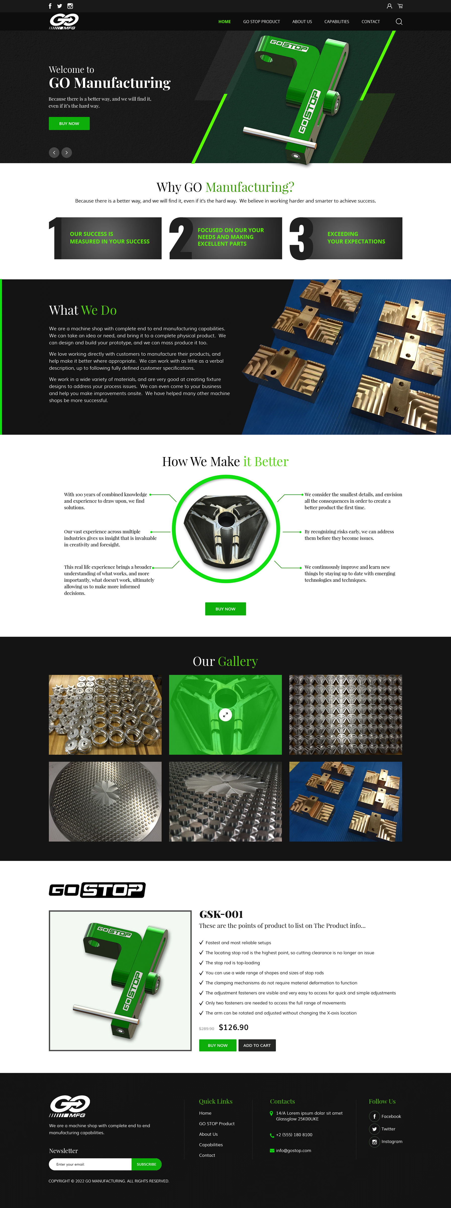 Wordpress Design by sai.designer87 for GO Manufacturing | Design #28197667