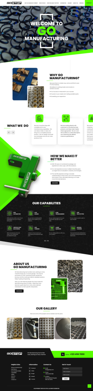 Wordpress Design by nzdesigners for GO Manufacturing | Design: #28210426