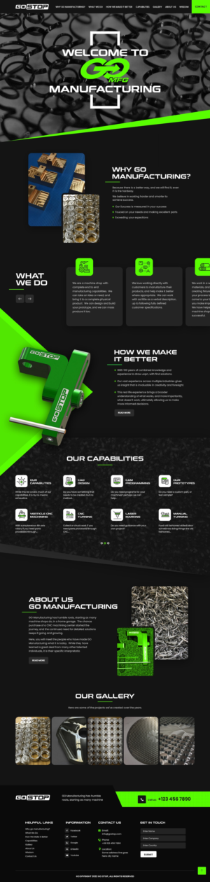 Wordpress Design by nzdesigners for GO Manufacturing | Design: #28215909