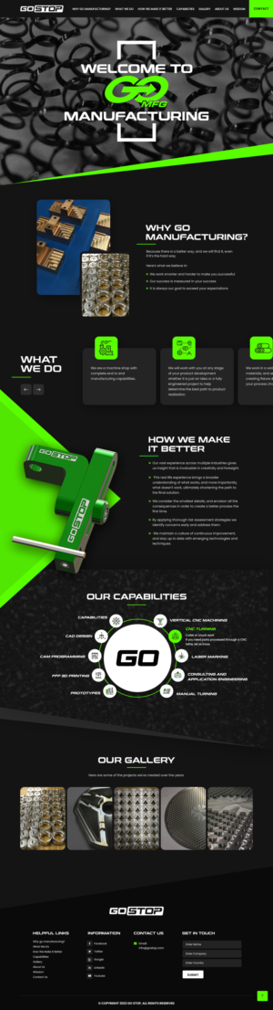 Wordpress Design by nzdesigners for GO Manufacturing | Design: #28285544