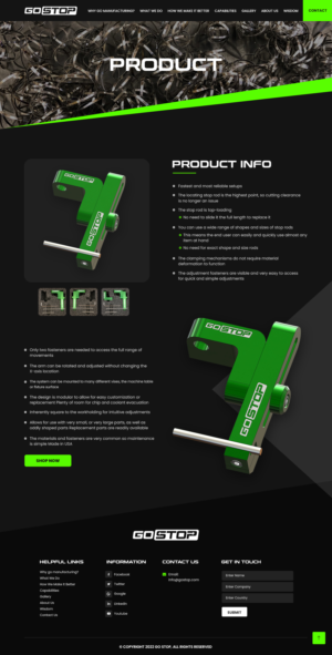 Wordpress Design by nzdesigners for GO Manufacturing | Design: #28285545