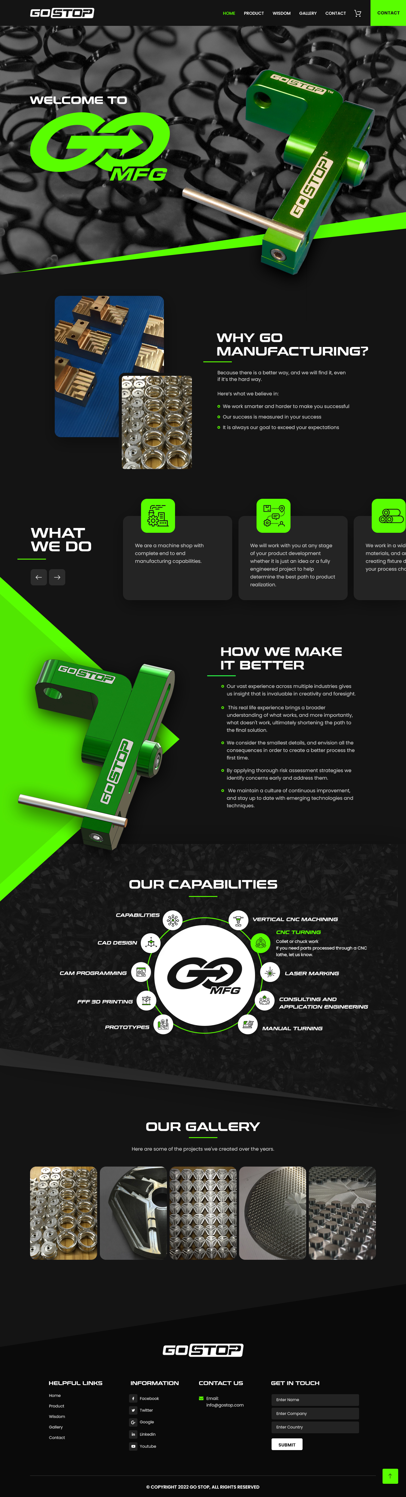 Wordpress Design by nzdesigners for GO Manufacturing | Design #28301494