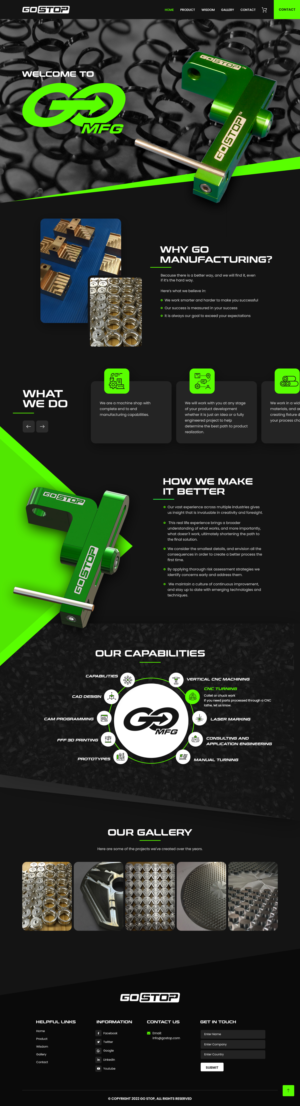 Wordpress Design by nzdesigners for GO Manufacturing | Design: #28301494