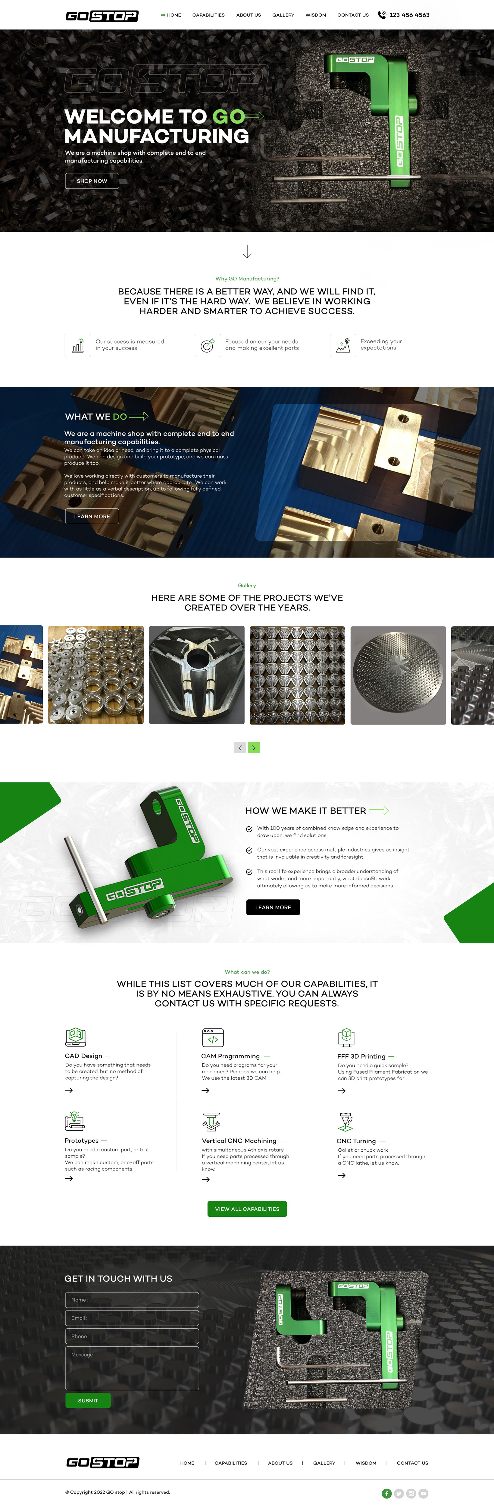 Wordpress Design by logoQ for GO Manufacturing | Design #28194212