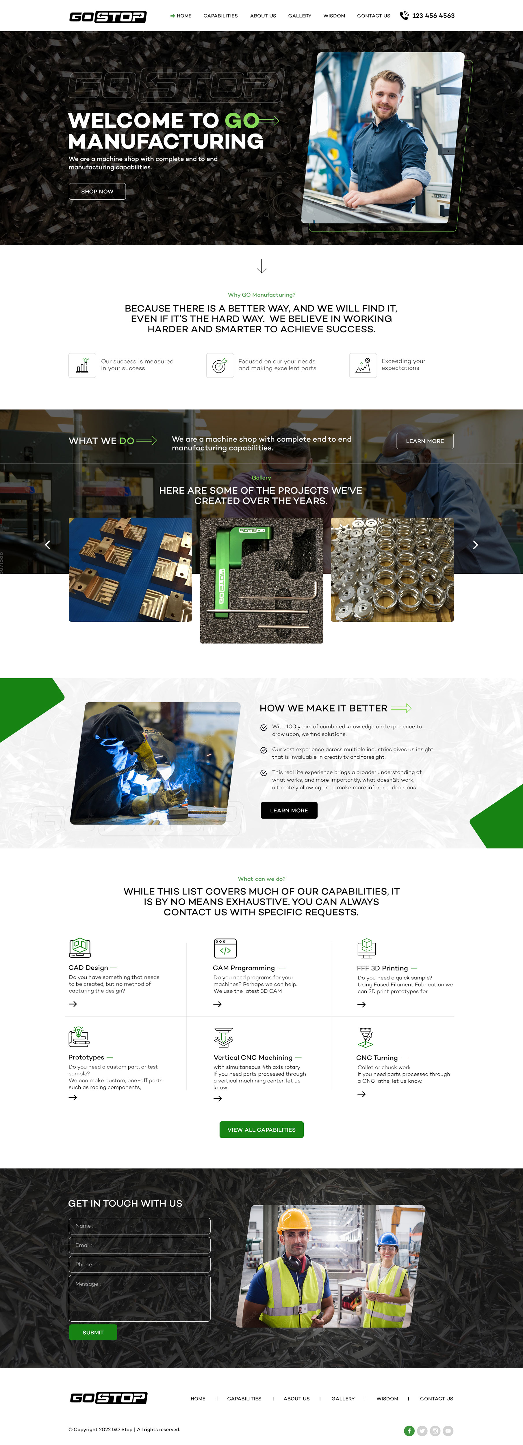 Wordpress Design by logoQ for GO Manufacturing | Design #28217271