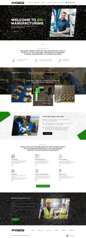 Wordpress Design by logoQ for GO Manufacturing | Design: #28217271