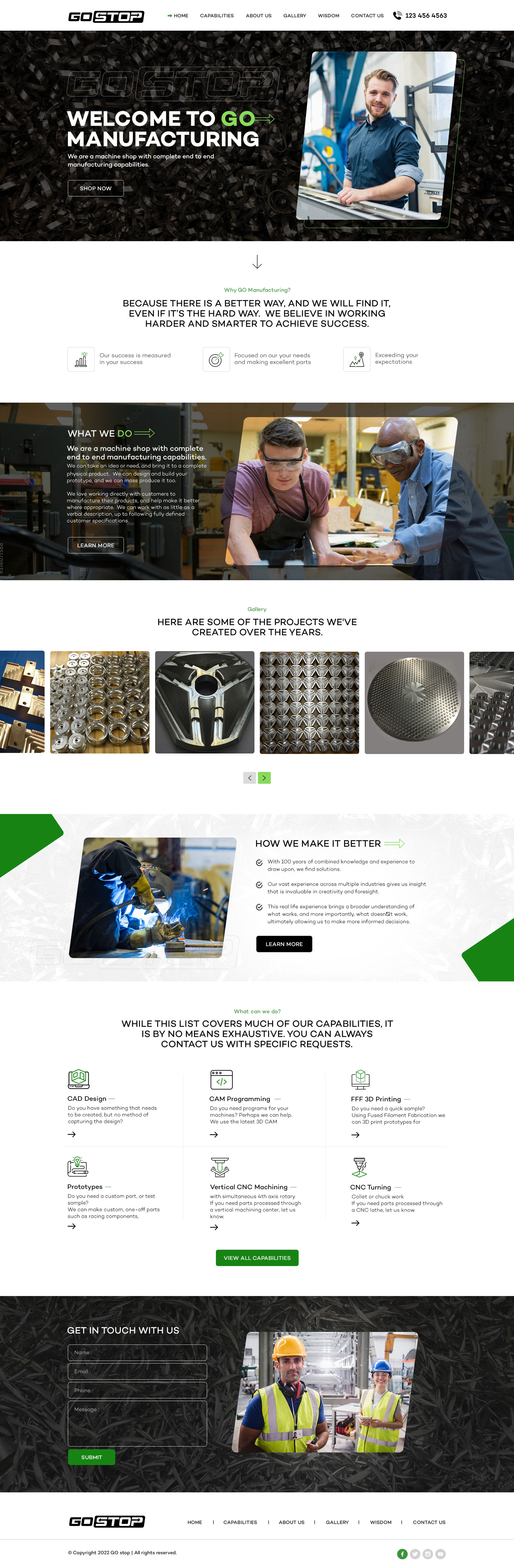 Wordpress Design by logoQ for GO Manufacturing | Design #28217272