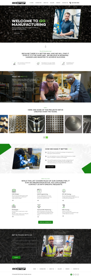 Wordpress Design by logoQ for GO Manufacturing | Design: #28217272