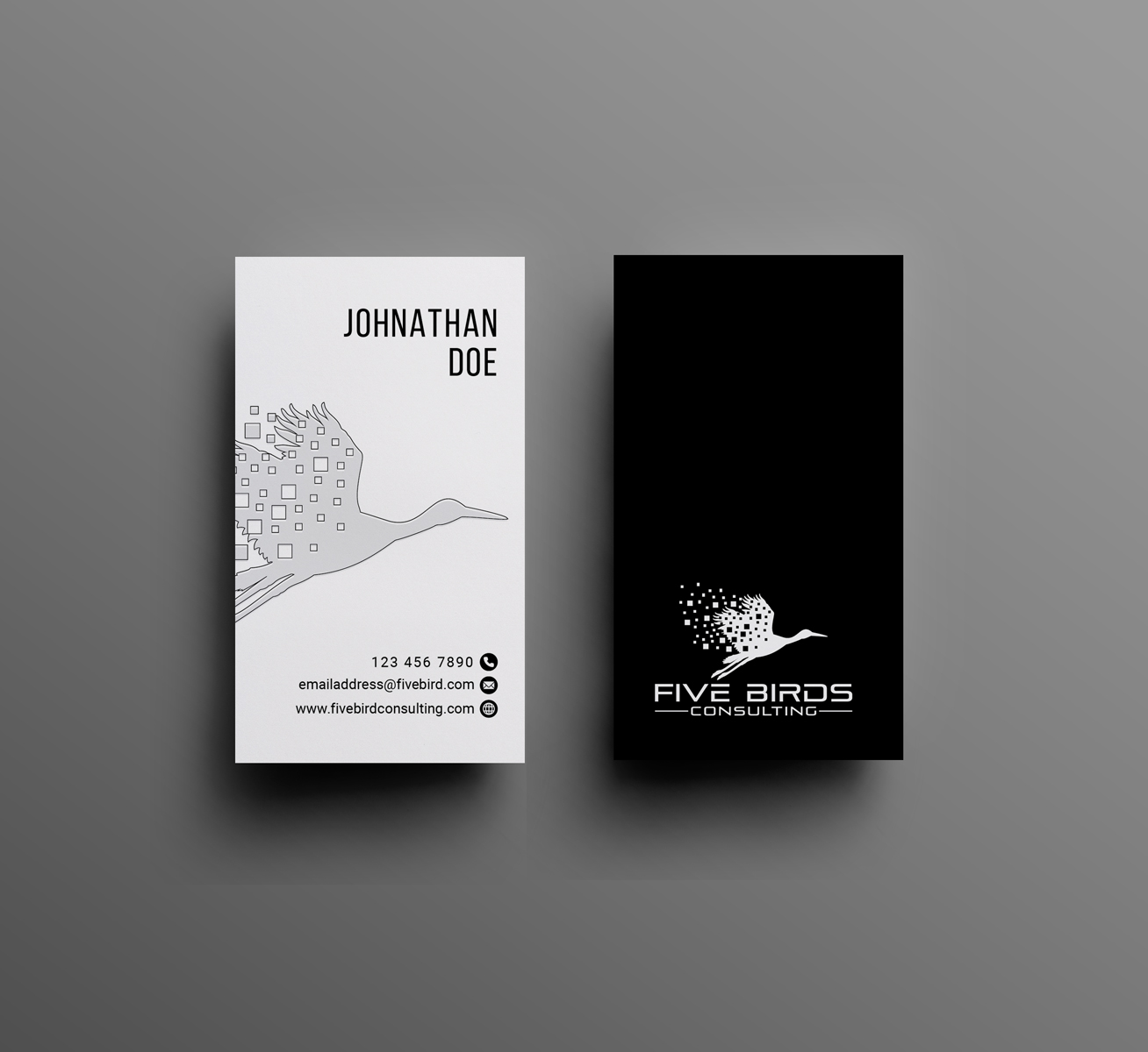 Design de Carte de Visite par JK18 pour Five Birds Consulting | Design #28196808