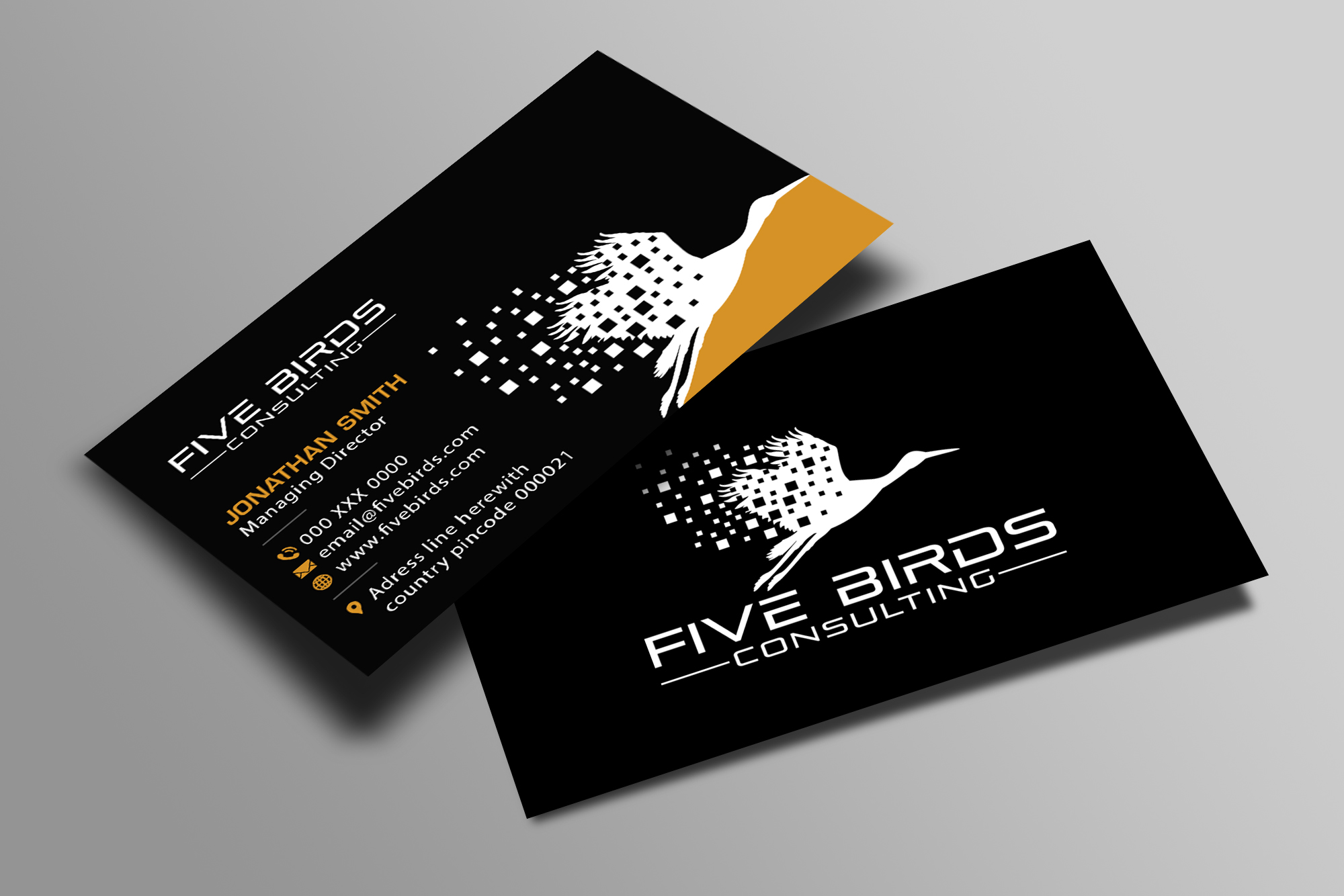 Design de Carte de Visite par Creations Box 2015 pour Five Birds Consulting | Design #28200079