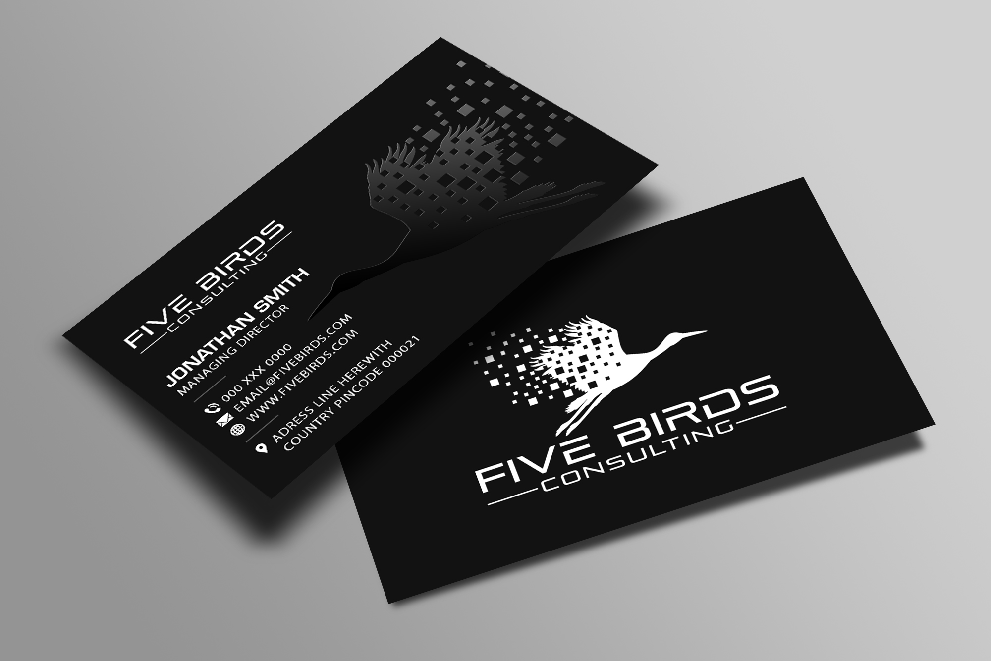 Design de Carte de Visite par Creations Box 2015 pour Five Birds Consulting | Design #28200080