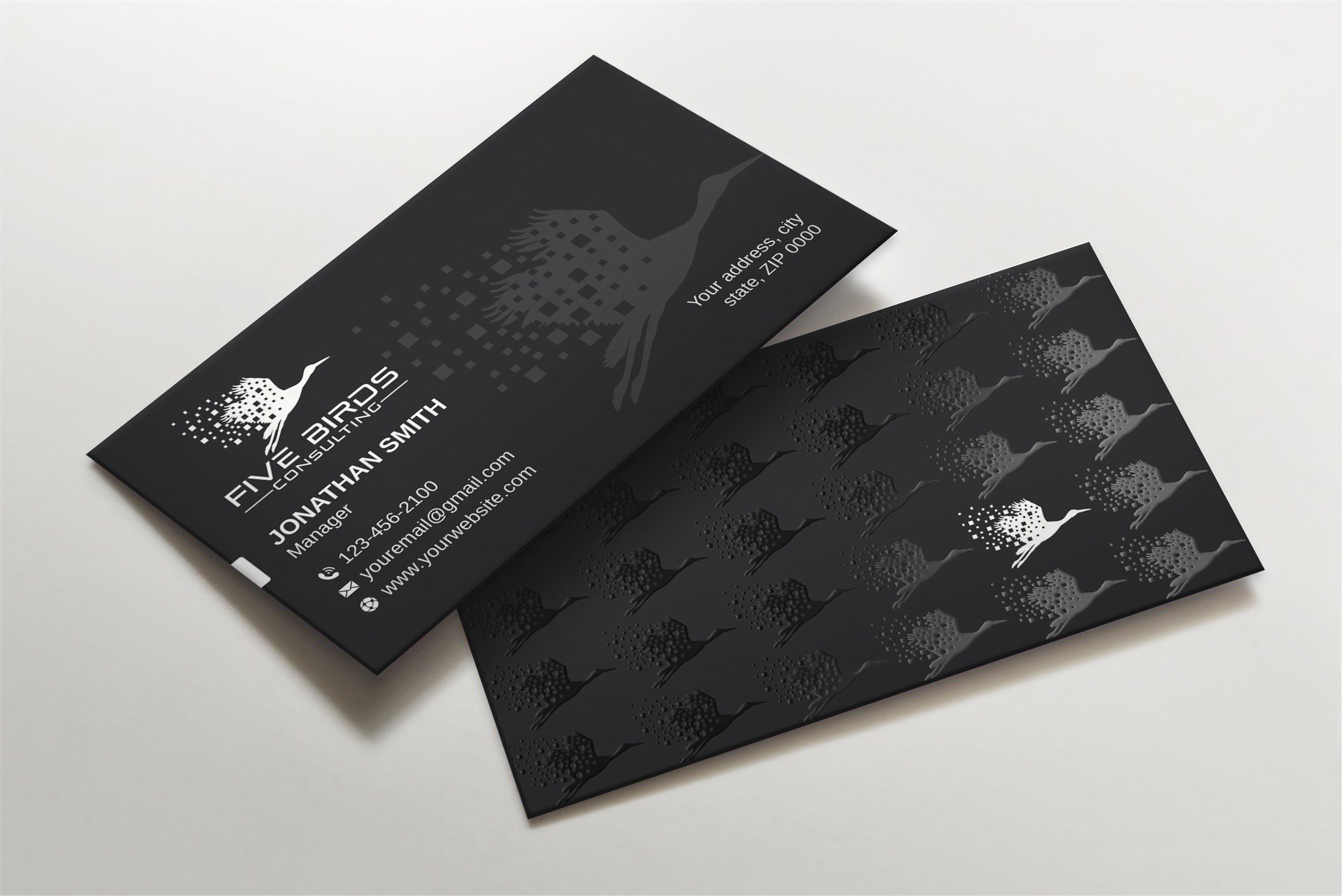 Business Card Design by LAXMI DESIGNHUB for Five Birds Consulting | Design #28196771
