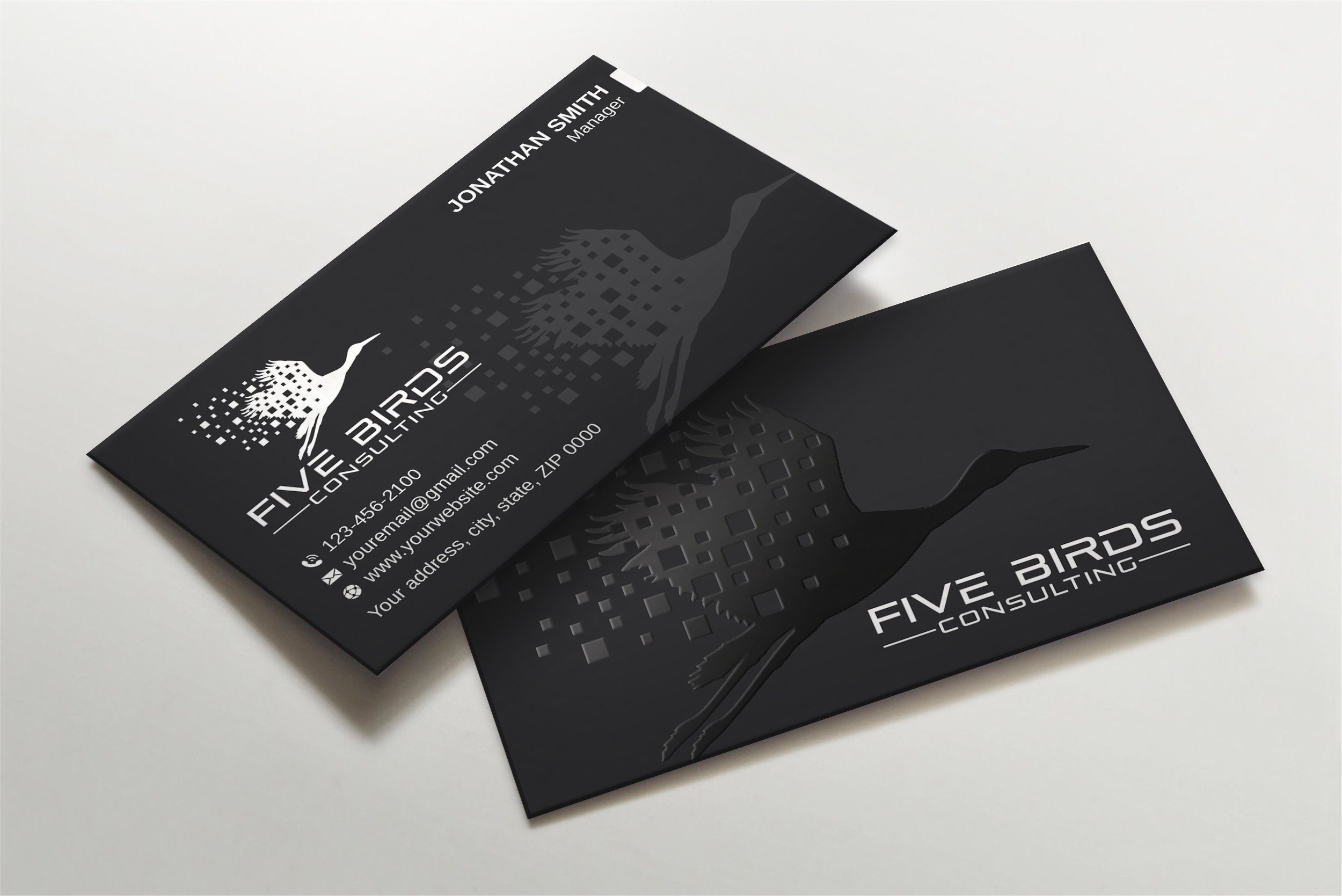 Business Card Design by LAXMI DESIGNHUB for Five Birds Consulting | Design #28196773
