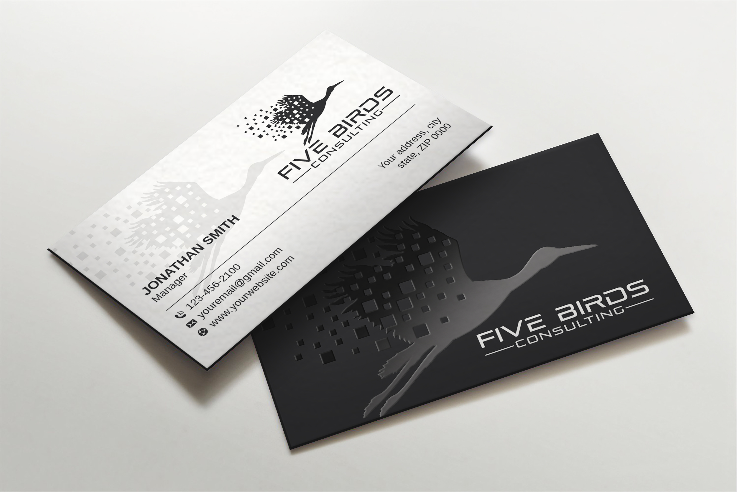 Diseño de Tarjeta de Presentación por LAXMI DESIGNHUB para Five Birds Consulting | Diseño #28196782