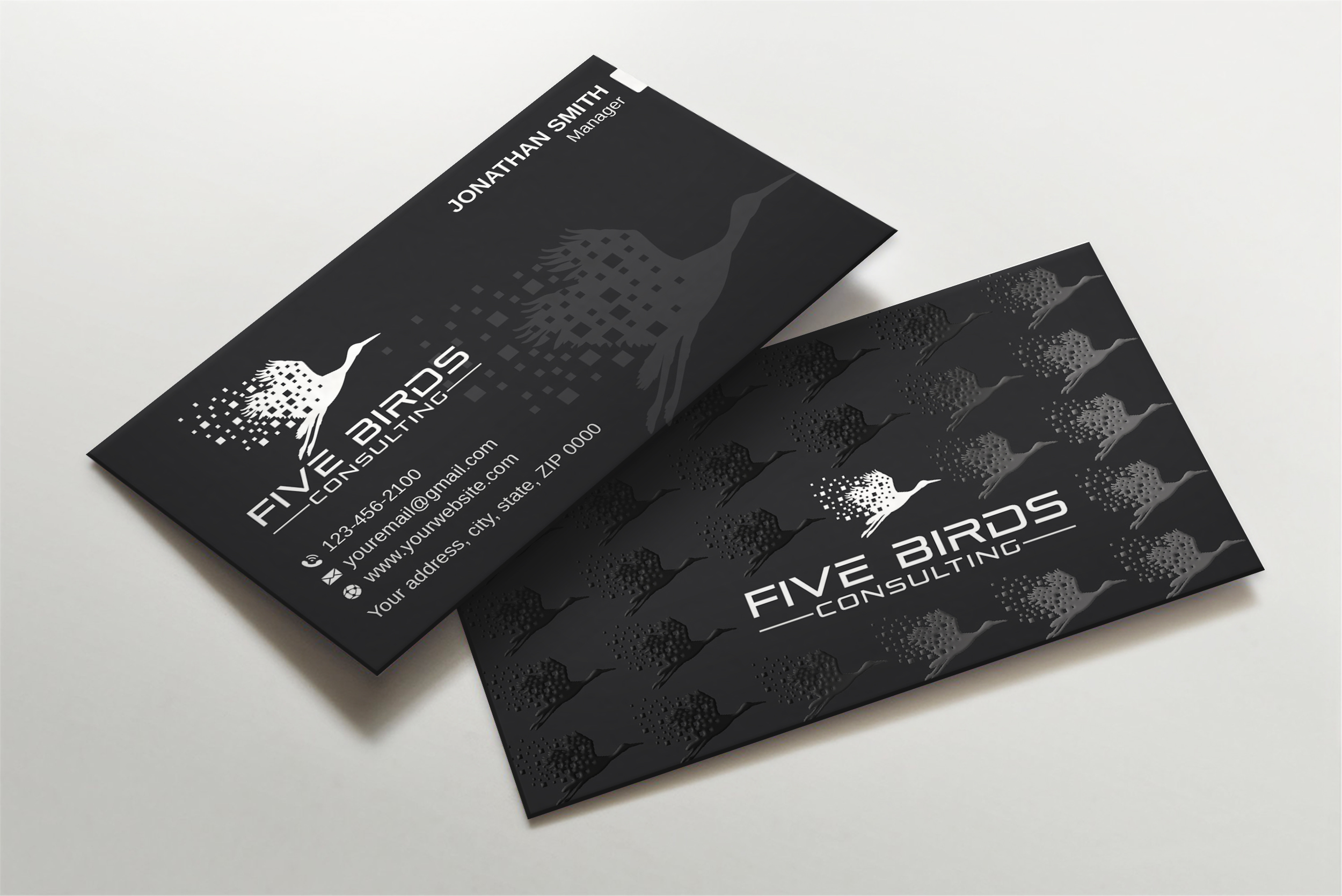 Business Card Design by LAXMI DESIGNHUB for Five Birds Consulting | Design #28196787