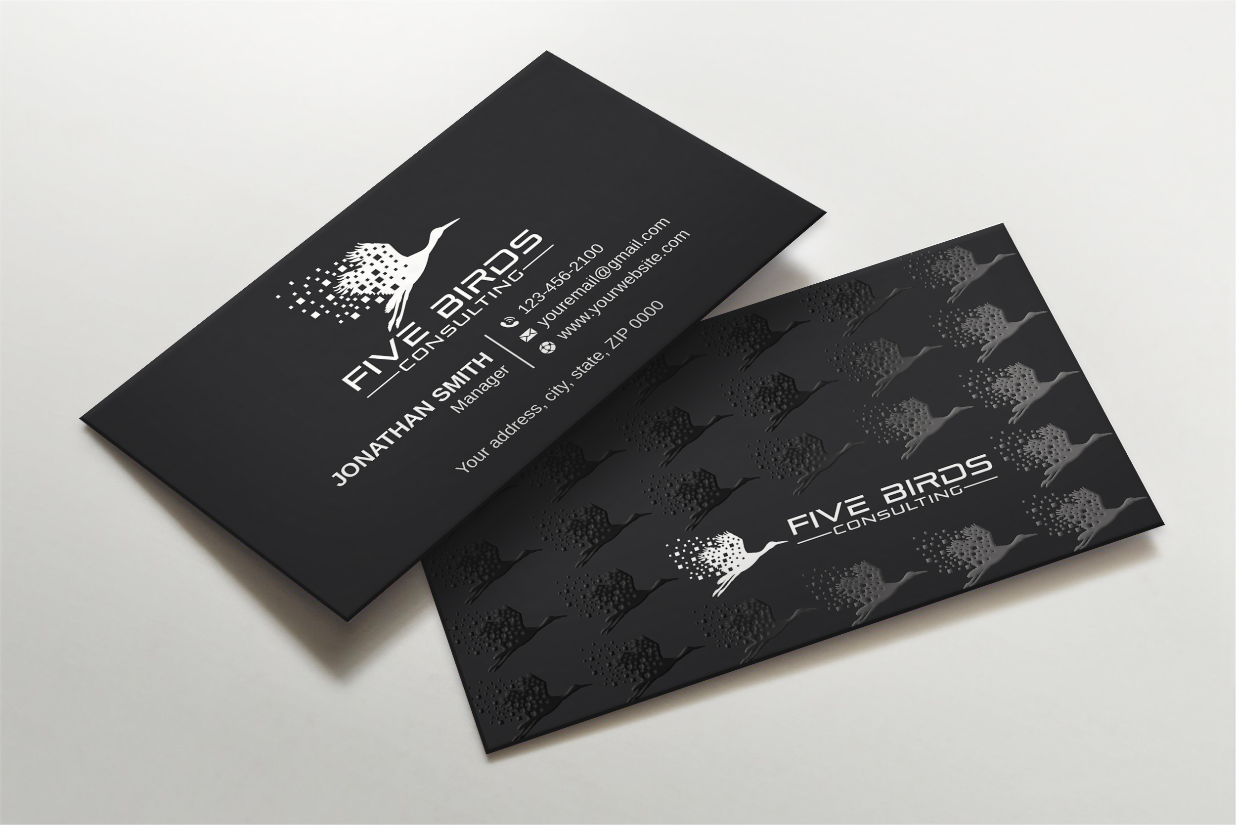 Design de Carte de Visite par LAXMI DESIGNHUB pour Five Birds Consulting | Design #28196788