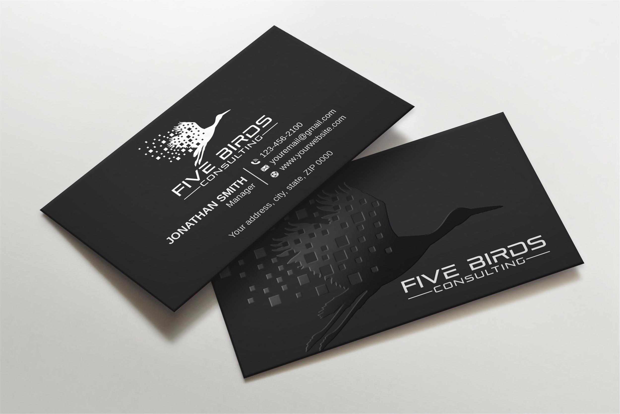 Design de Carte de Visite par LAXMI DESIGNHUB pour Five Birds Consulting | Design #28196789